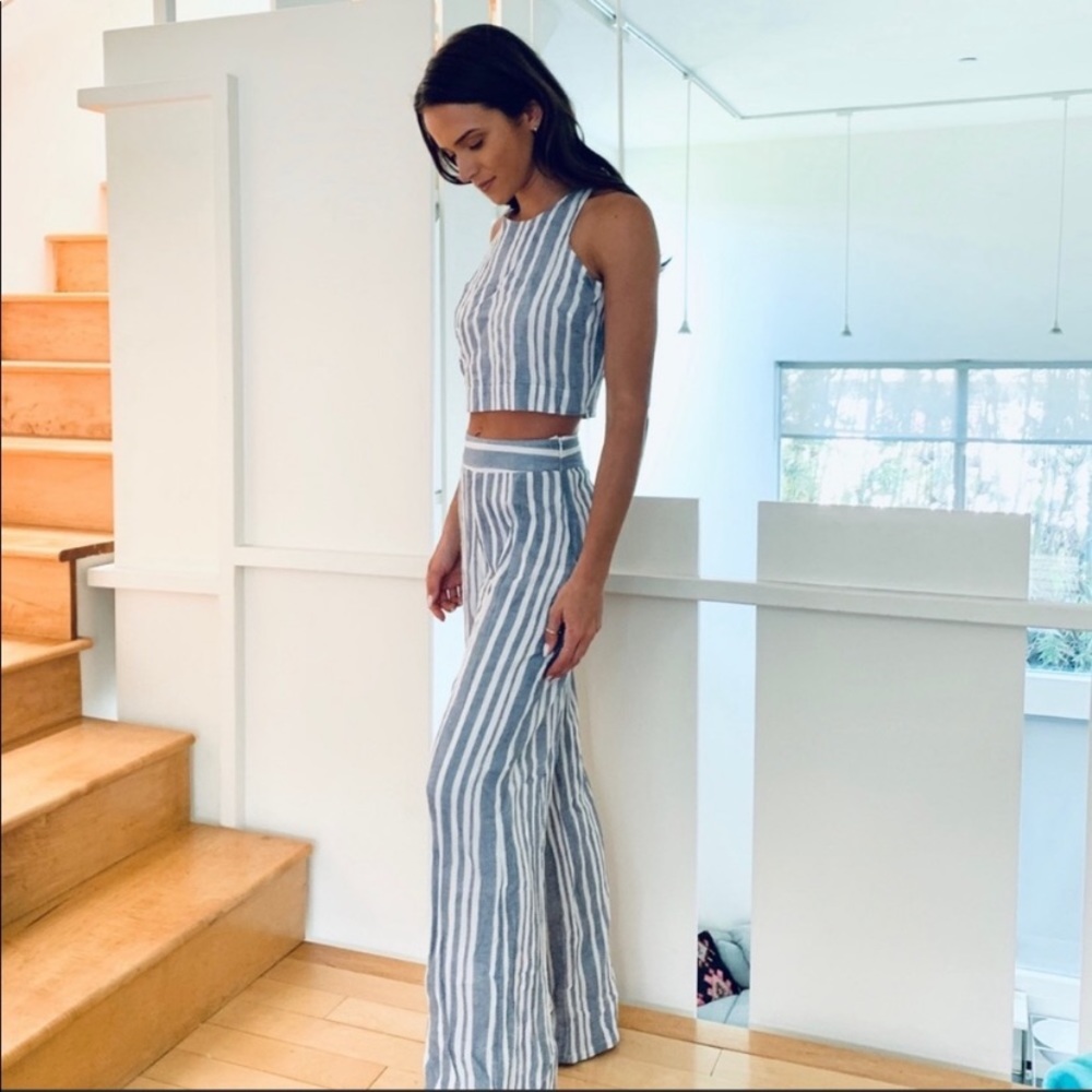 Tularosa “Marley” crop top + wide leg pant set